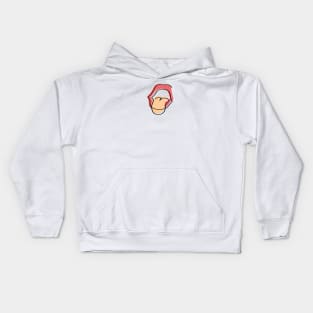 One Line | minimal | Mouth with Tongue Sticking Out Kids Hoodie